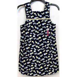 2003 Gymboree Vacation Time Umbrella Dress sz 9 A-line Navy Blue Spring Showers
